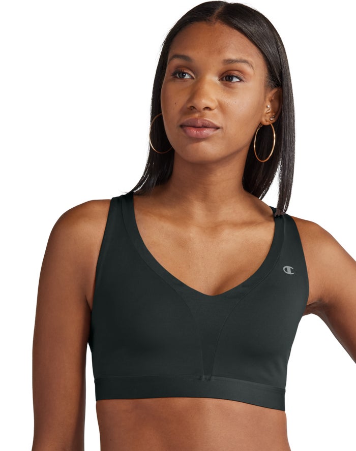 Sujetador Deportivo Champion Mujer - The Absolute Shape V-Neck ( Negras ) 8607514-BQ